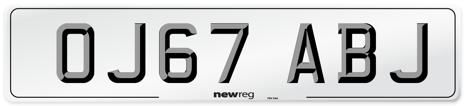 OJ67 ABJ Number Plate from New Reg